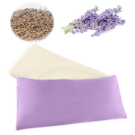 Lavender Aromatherapy Weighted Eye Pillow Hot & Cold Compress for Sleep, Anxiety Relief, Yoga & Meditation