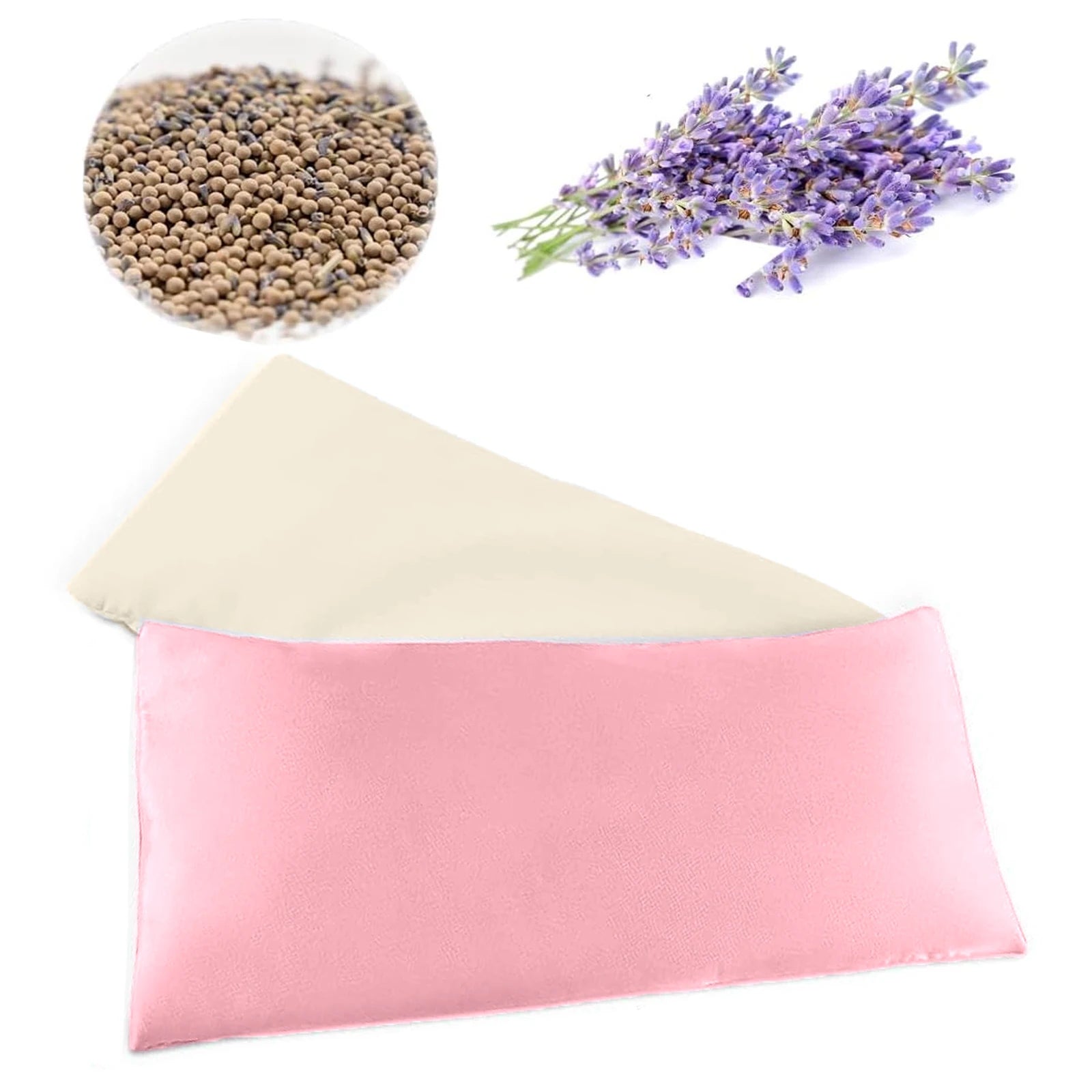 Lavender Aromatherapy Weighted Eye Pillow Hot & Cold Compress for Sleep, Anxiety Relief, Yoga & Meditation
