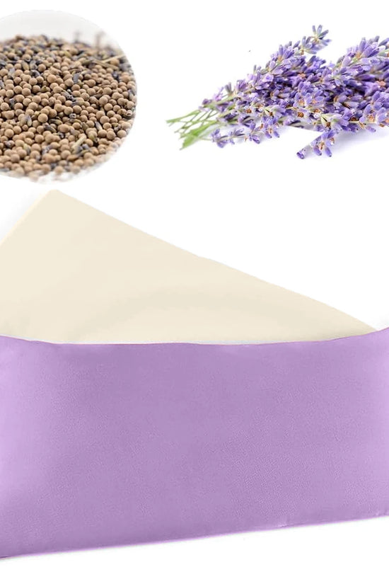 Lavender Aromatherapy Weighted Eye Pillow Hot & Cold Compress for Sleep, Anxiety Relief, Yoga & Meditation